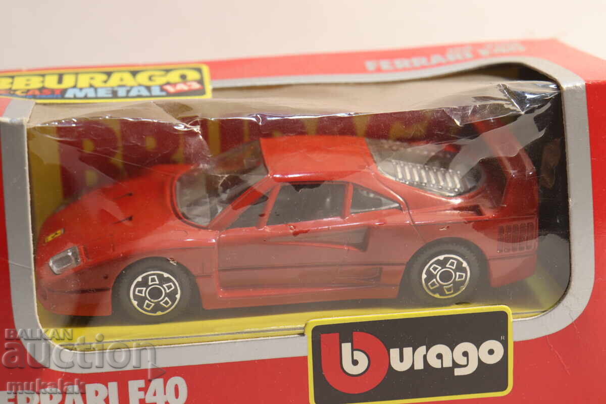 MODEL MAȘINUȚĂ 1:43 BBURAGO FERRARI F 40 cu preț € 9.00 | 17.60 BGN