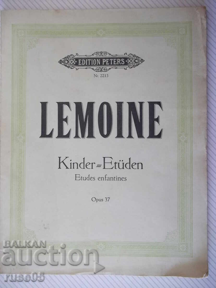 Παρτιτούρες "LEMOINE - Kinder=Etüden - Leipzig" - 72 σελ