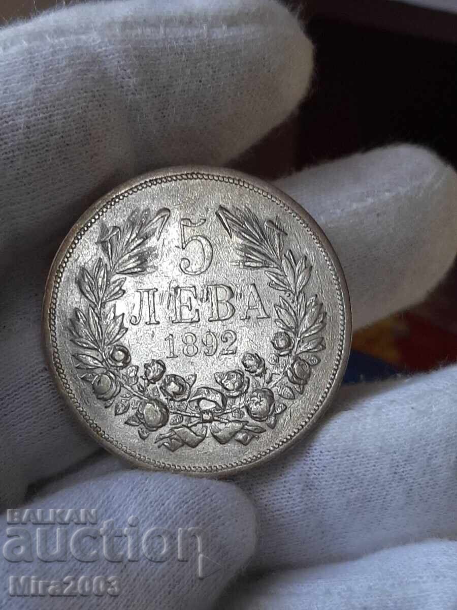 Livrarea 5 leva 1892 de la 0,01 c. BZȚ