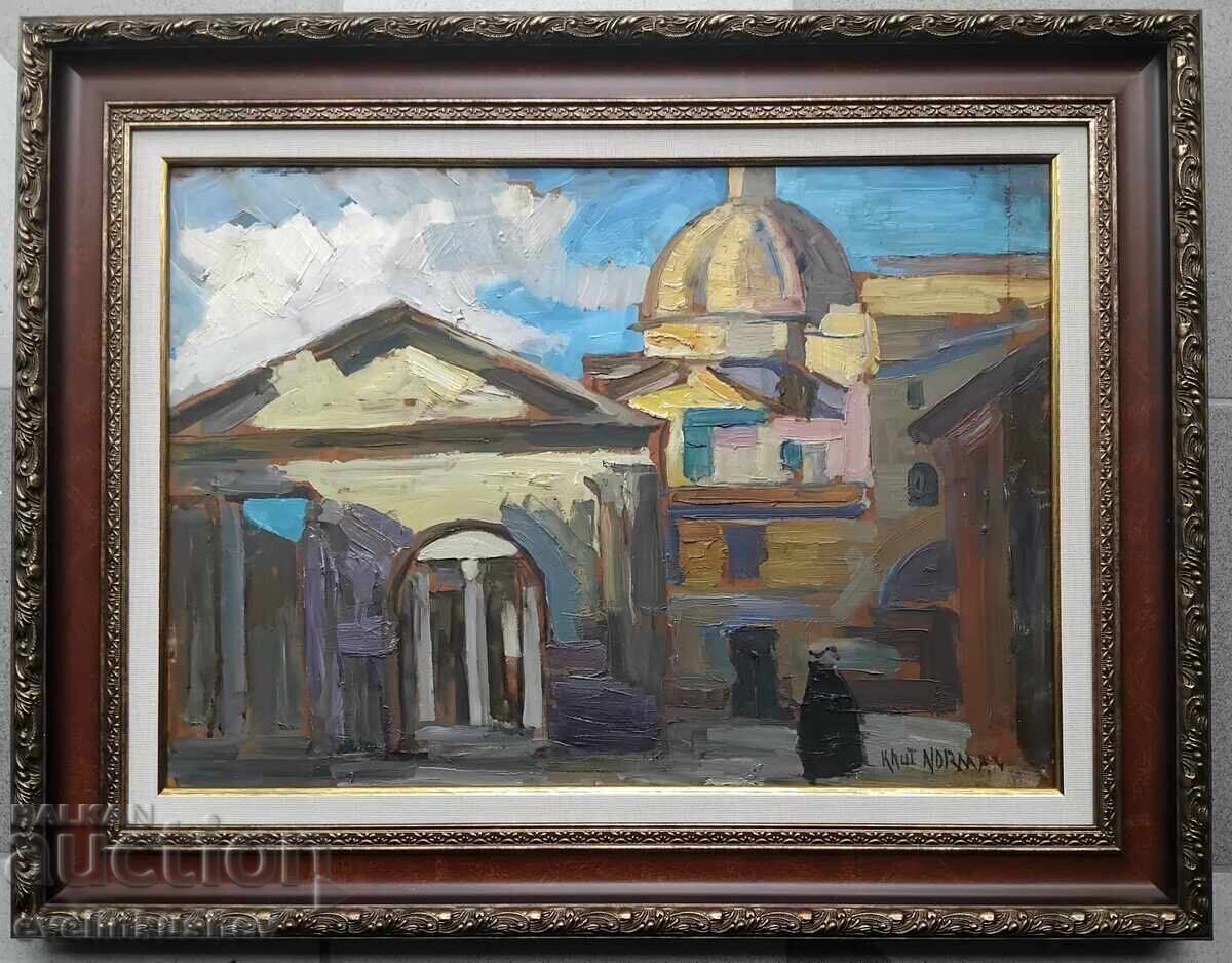 Livrarea Pictură în ulei de Knut Norman realizată pe placaj (fașer)
