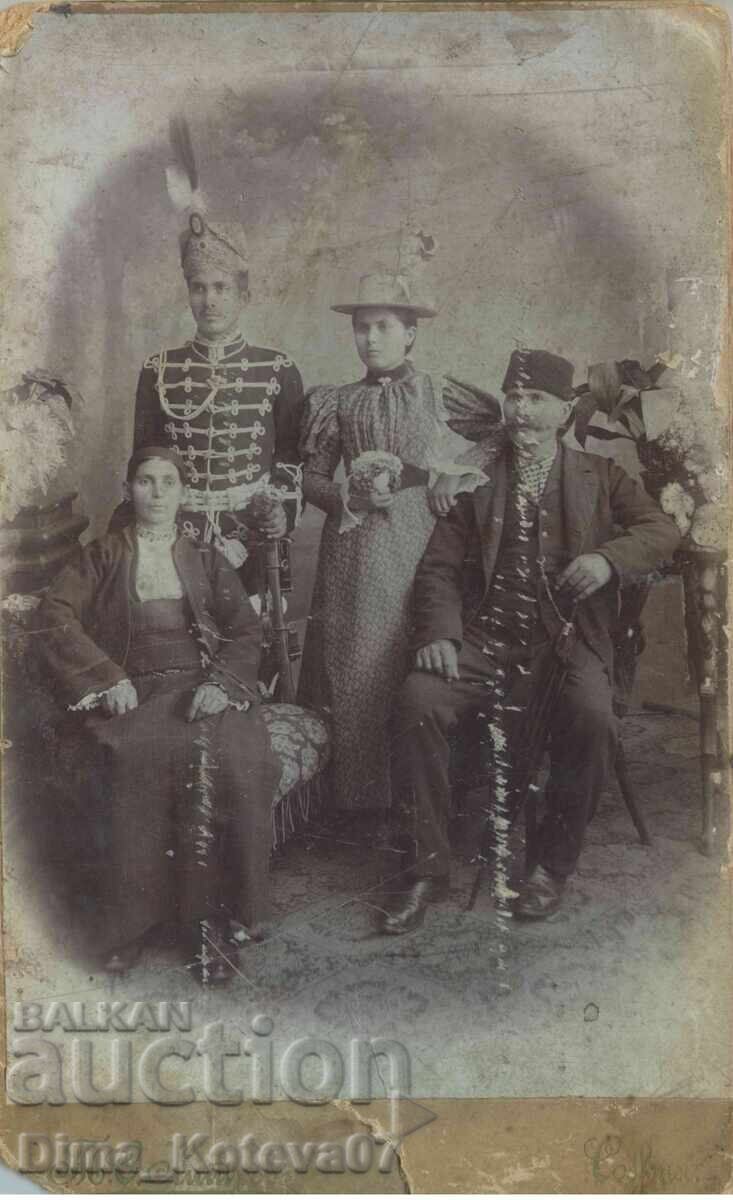 παλιά φωτογραφία χαρτόνι φρουρός σπάθη