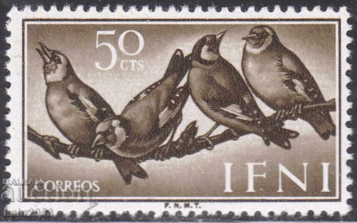 IFNI/Ισπανία-1960-Κανονική-πουλιά-Καρδερίνα,MNH