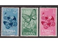 IFNI/Ισπανία-1963-Φιλανθρωπική "Για τα παιδιά", σειρά-πεταλούδες, MNH