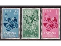 IFNI/Spania-1963-Caritabil "Pentru copii", serie-fluturi, MNH
