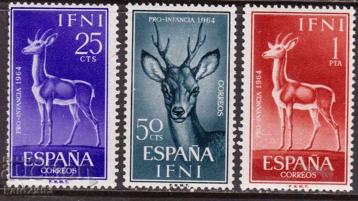 IFNI/Spania-1964-Caritabil "Pentru copii", serie-gazelă, MNH