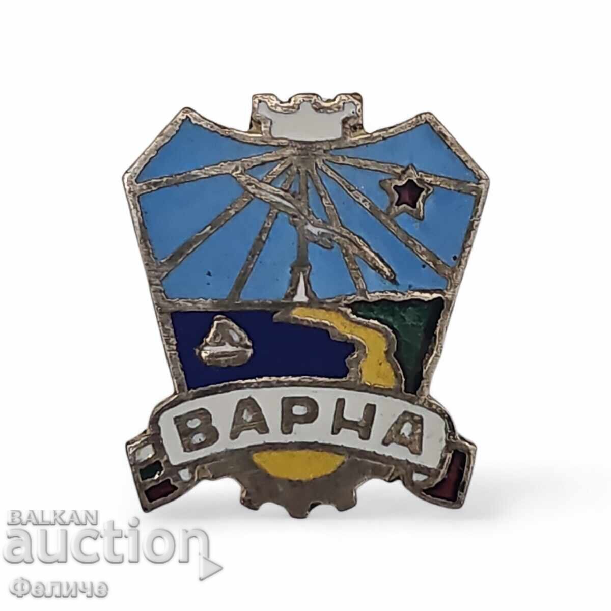 Bulgarian socialist badge, pin - Tourism - Varna