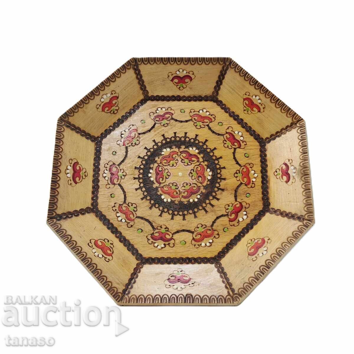 Hand-painted and pyrographied wooden backgammon board–30 cm (5.3) with price € 23.00 | 44.98 BGN