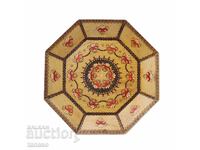 Hand-painted and pyrographied wooden backgammon board–30 cm (5.3)