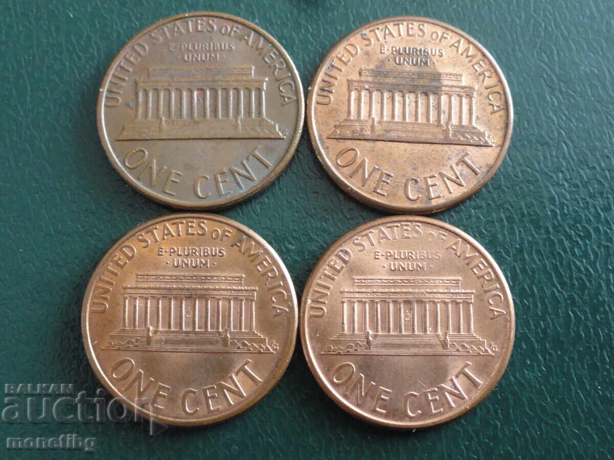 USA - 1 cent (4 pieces) - 6