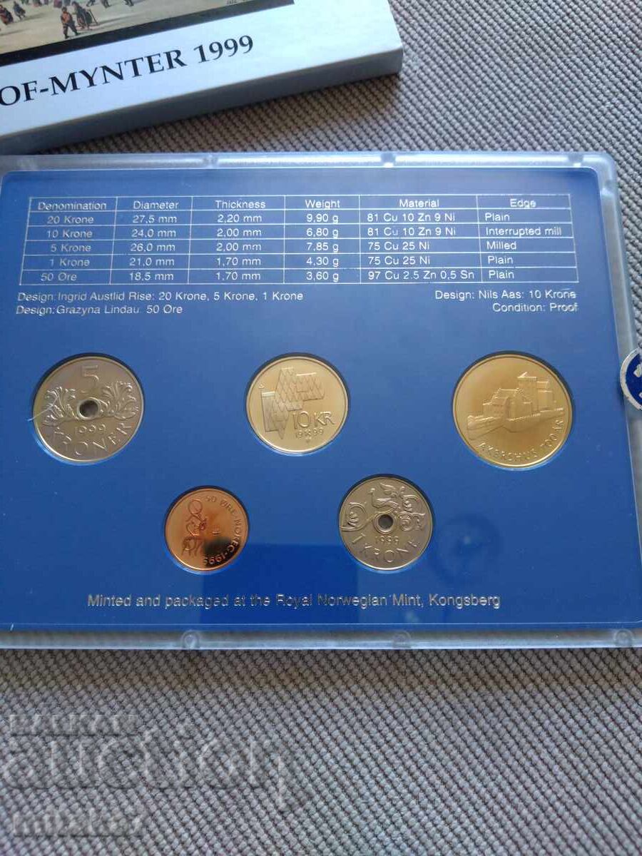 Set de monede, Norvegia, 1999. cu preț € 16.00 | 31.29 BGN