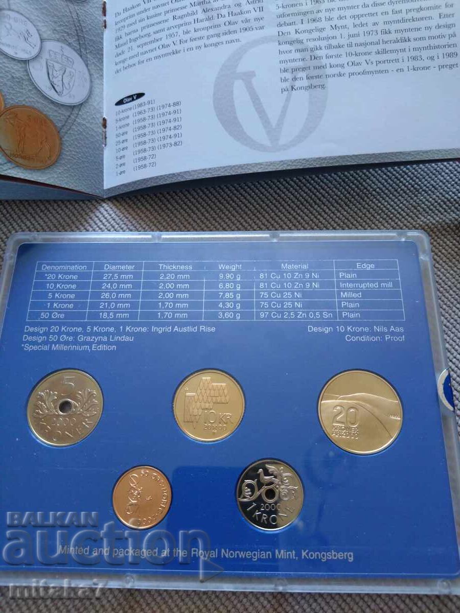Livrarea Set de monede, Norvegia, 2000