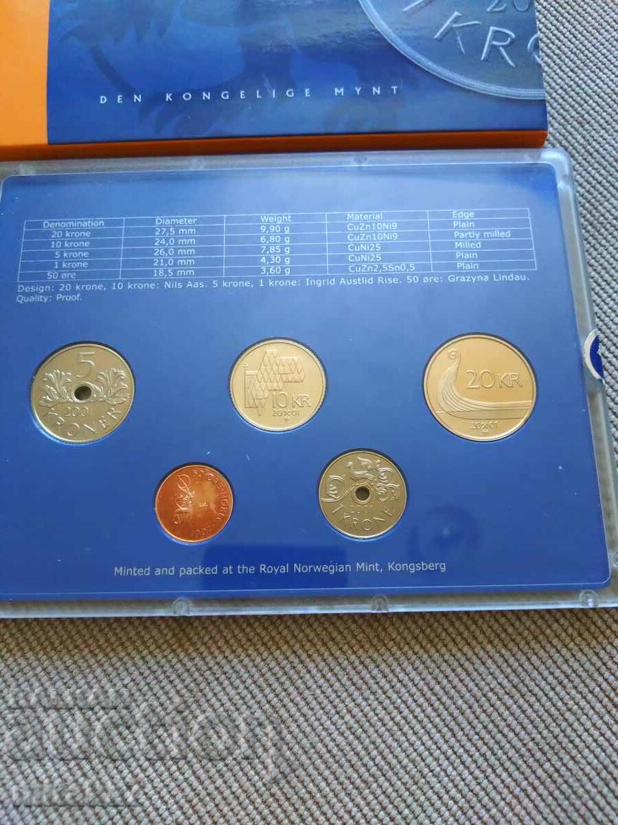 Set de monede, Norvegia, 2001. cu preț € 12.00 | 23.47 BGN