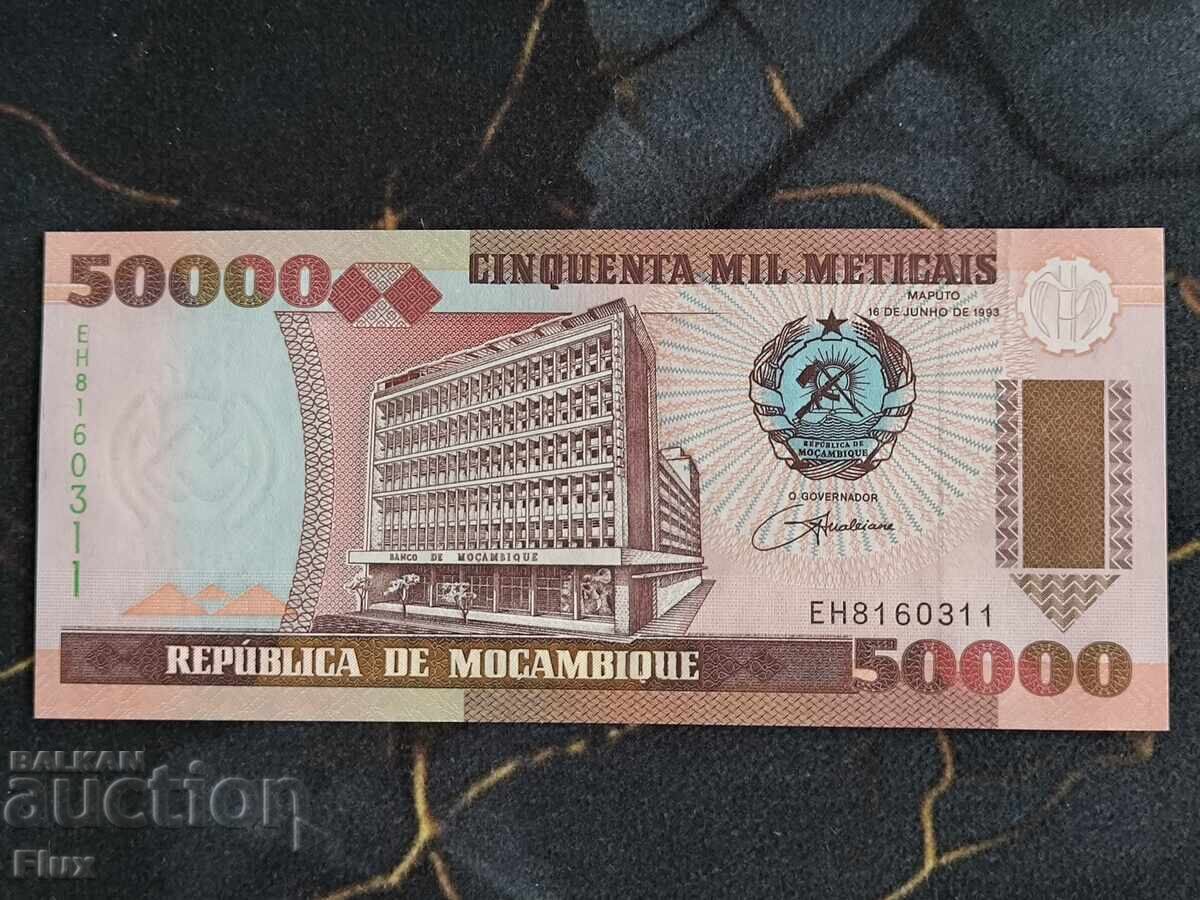 Bancnotă - Mozambic - 50.000 meticali UNC | 1993