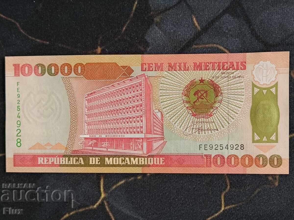 Bancnotă - Mozambic - 100 000 meticais UNC | 1993