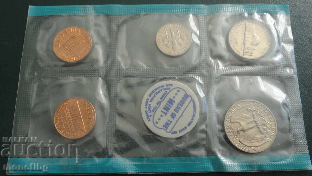 САЩ 1970г. - Сет разменни монети + жетон с цена € 11.00 | 21.51 лв.