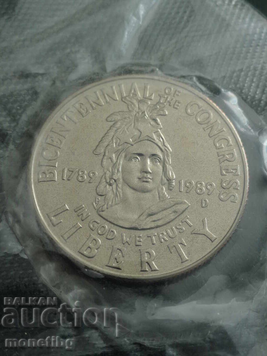 Licitație SUA 1989 - 1/2 dolar "200 ani Congresul SUA" (D)