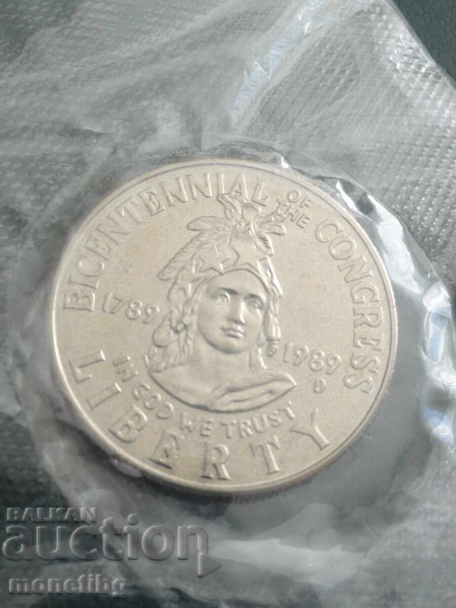 SUA 1989 - 1/2 dolar "200 ani Congresul SUA" (D) - 7