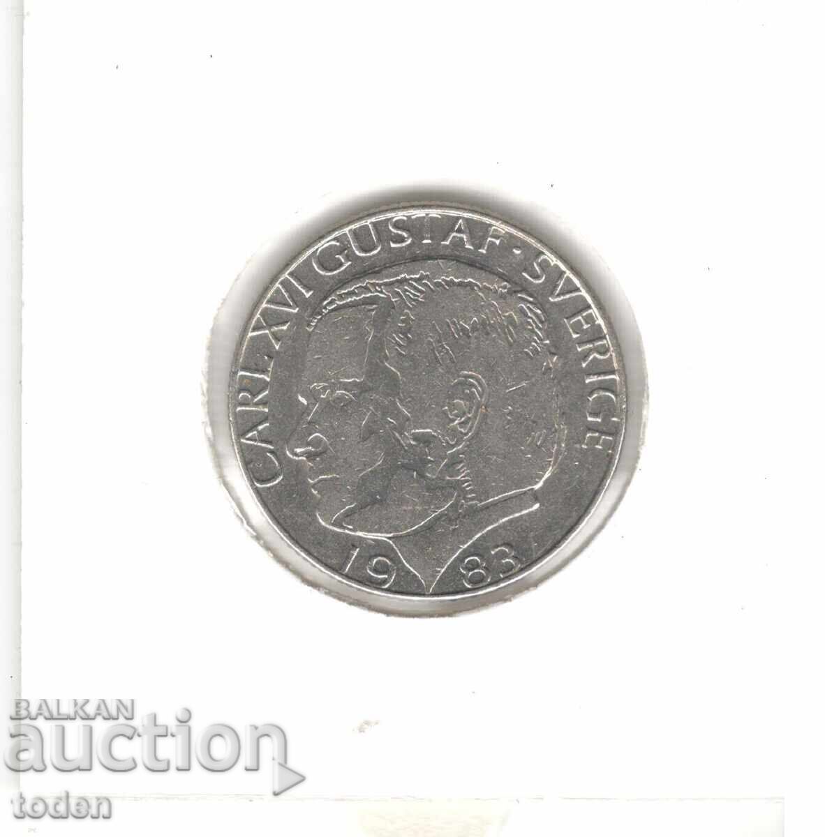 Licitație Suedia-1 Coroană-1983 U-KM# 852a-Carl XVI Gustaf