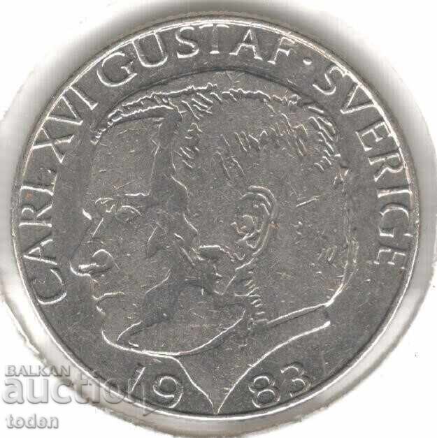 Suedia-1 Coroană-1983 U-KM# 852a-Carl XVI Gustaf