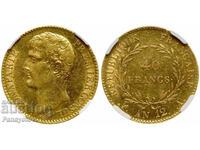 40 FRANCS FRANCE NAPOLEON I BONAPARTE CONSUL NGC PCGS AU 55