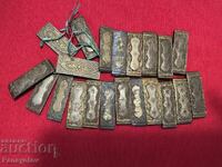 DEDEAGACH BELT PAFTI DEDEAGACH SILVER ELEMENT GOLD PLATING LINKS