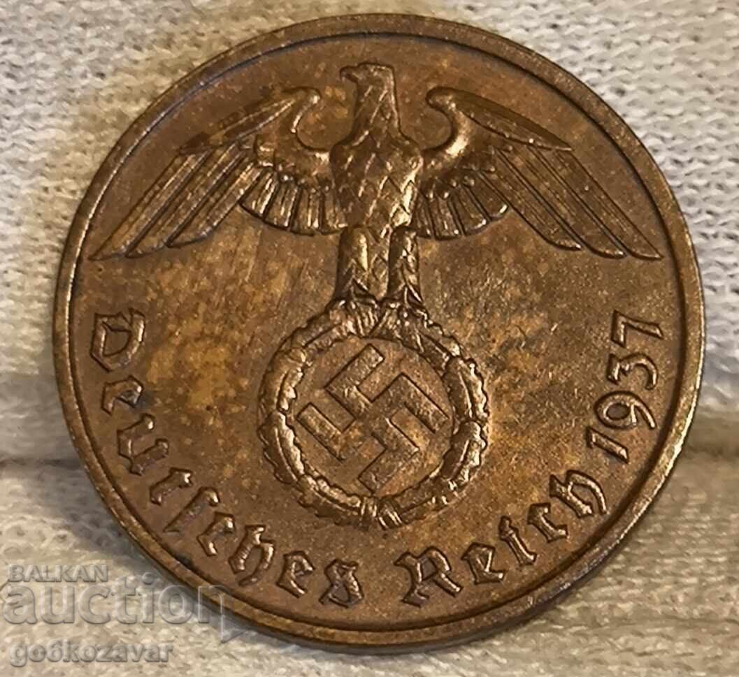 Germany Third Reich 2 Reichspfennig 1937