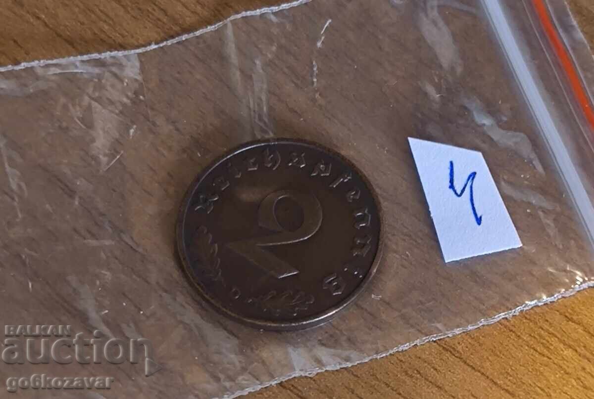 Licitație Germania al Treilea Reich 2 reichsfenning 1938