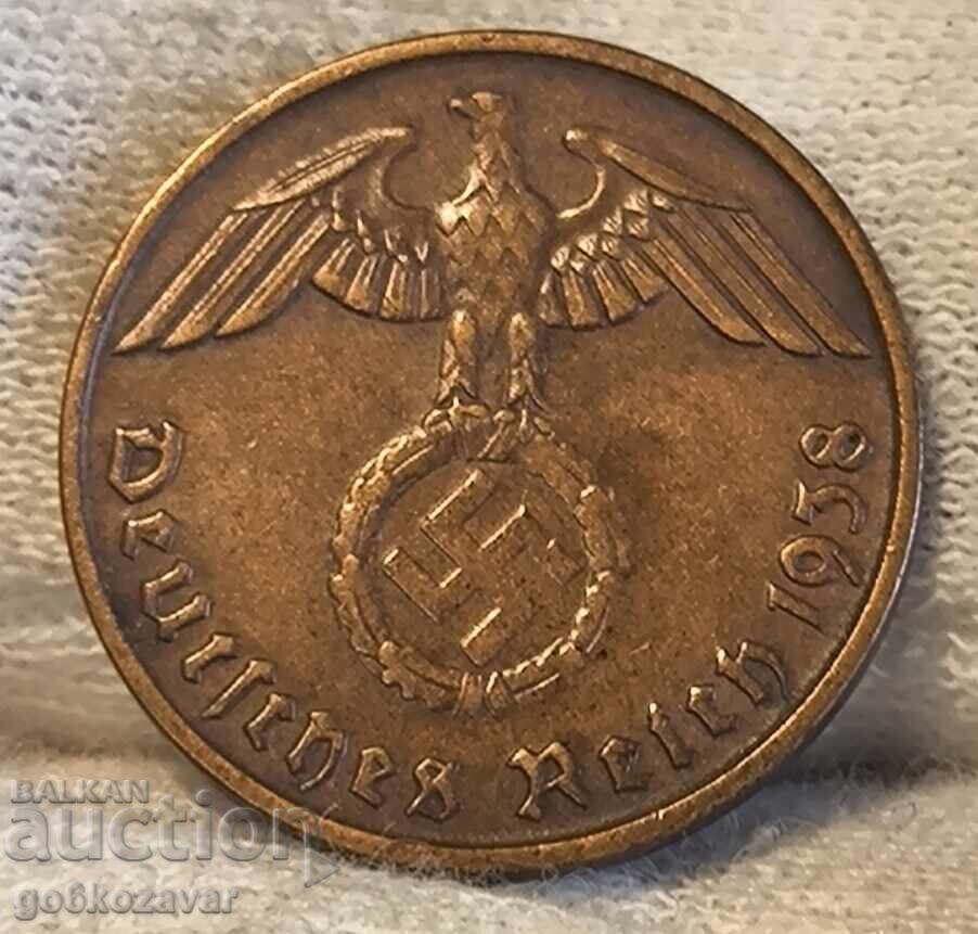 Germania al Treilea Reich 2 reichsfenning 1938