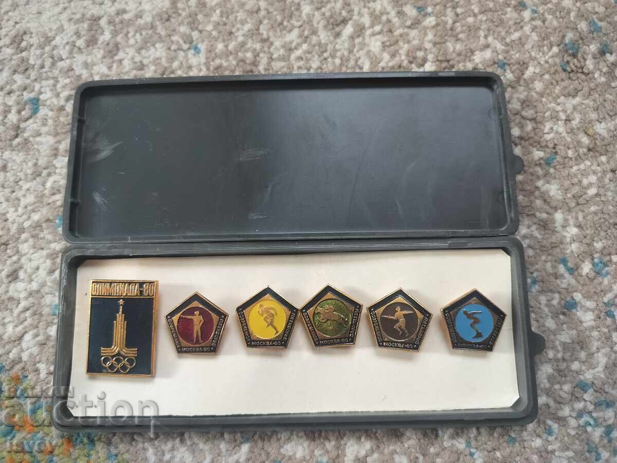 Set de insigne de la Olimpiada de la Moscova 1980 - 5