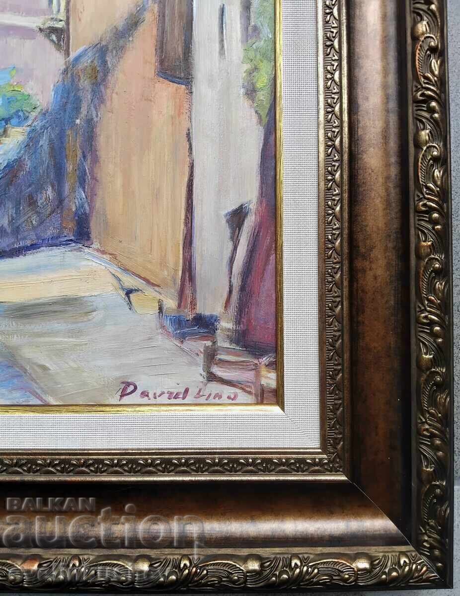 ГОРЕЩ АУКЦИОН Маслена картина на Давид Линд ( David Lind ) - 6