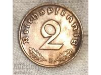 Germania al Treilea Reich 2 reichsfenning 1938