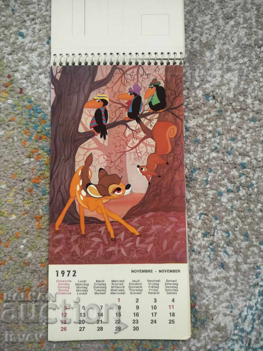 Παλιό ημερολόγιο Walt Disney, Bambi για το 1972 - 6