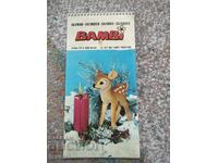 Calendar vechi Walt Disney, Bambi pentru anul 1972