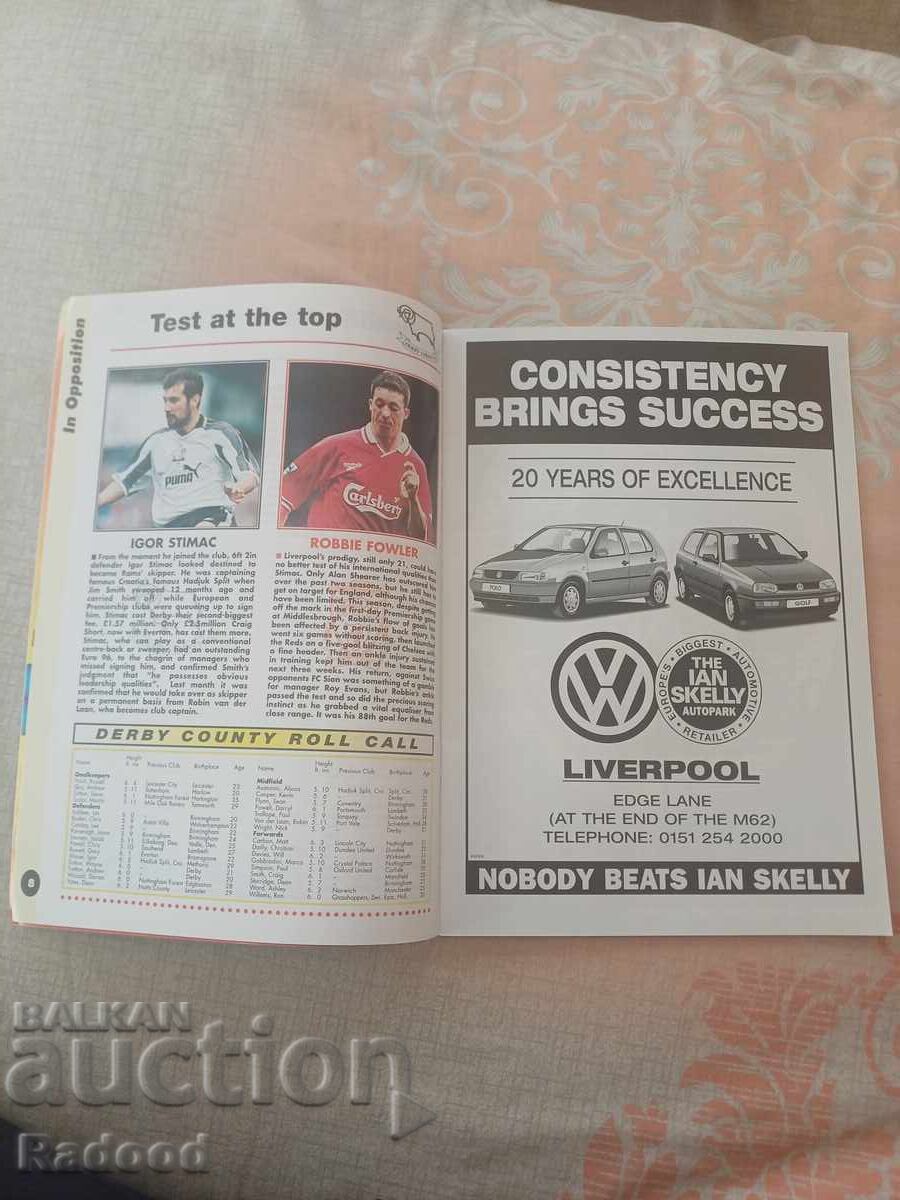 Revista LIVERPOOL 1996 cu preț € 0.01 | 0.02 BGN