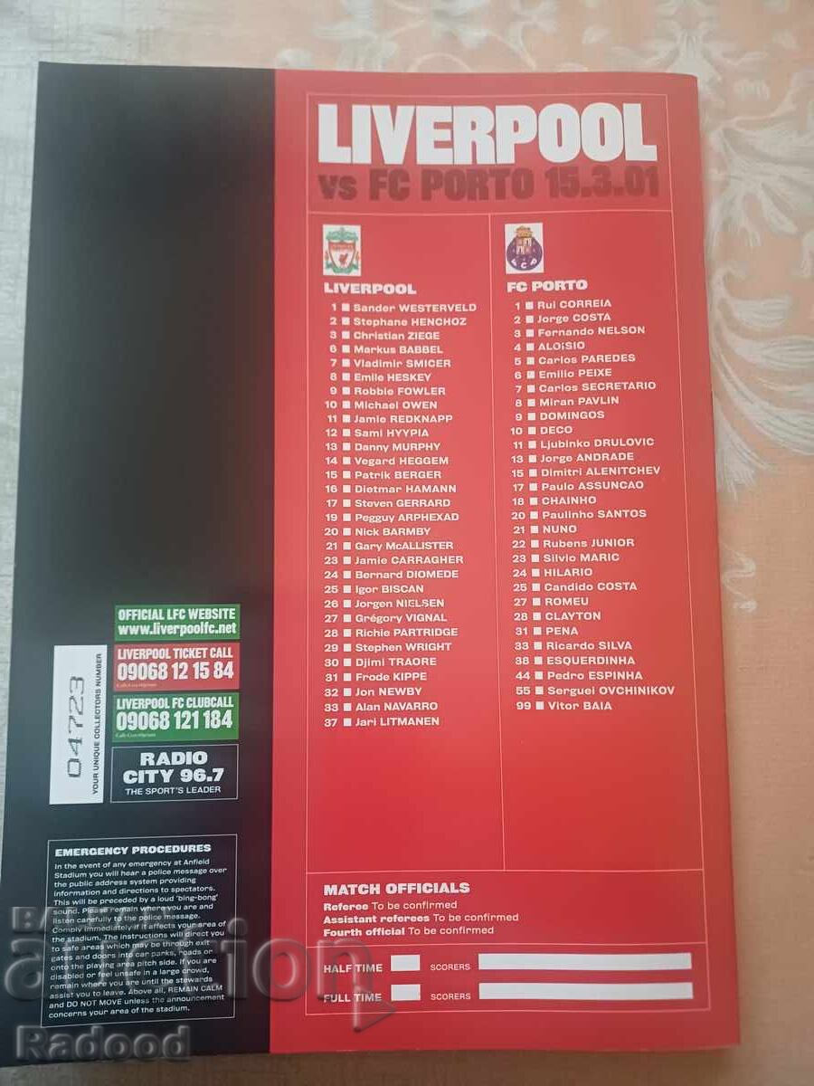 Delivery of LIVERPOOL Magazine 2001 15