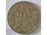 Монета 2лева 1925 г