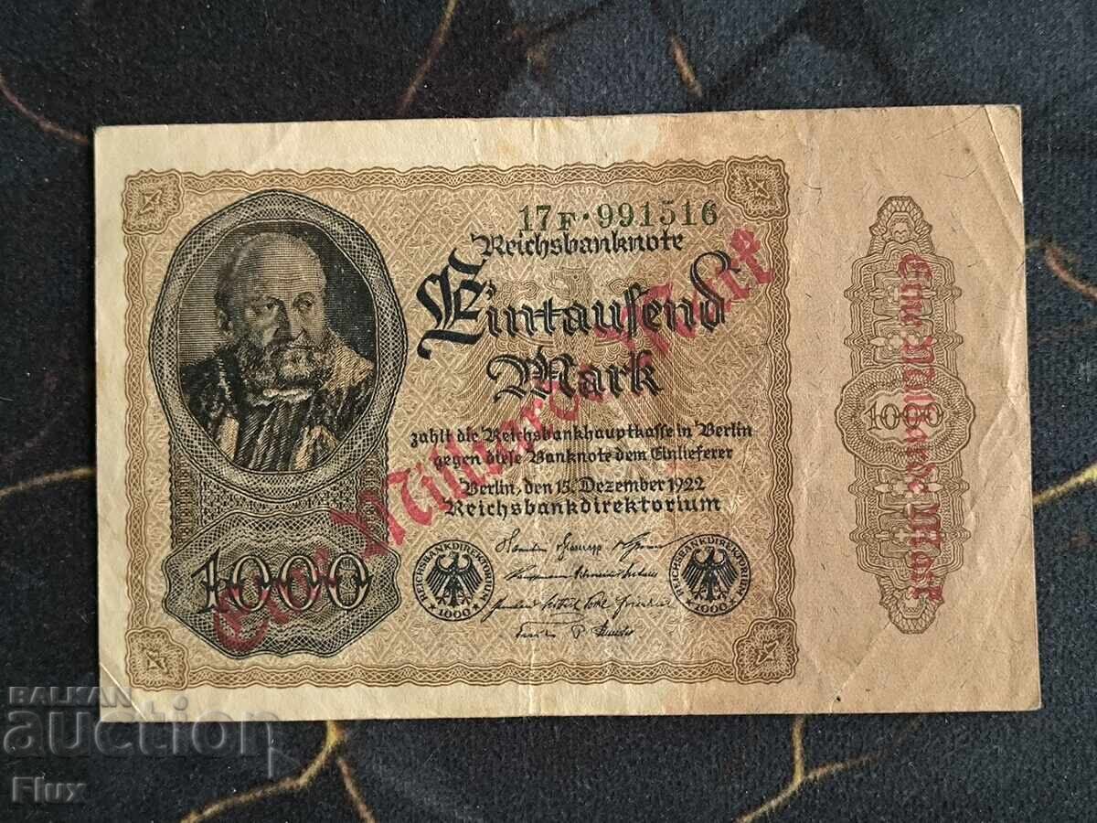 Reich banknote - Germany - 1,000,000,000 marks | 1922