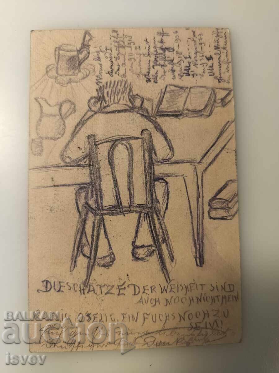 Licitație Carte poștală ilustrată interesantă din 1901