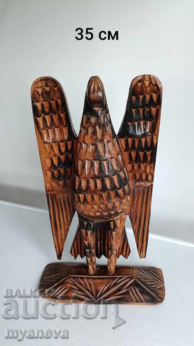 Eagle with spread wings, old, original wood carving Eagle with spread wings, old, original wood carving