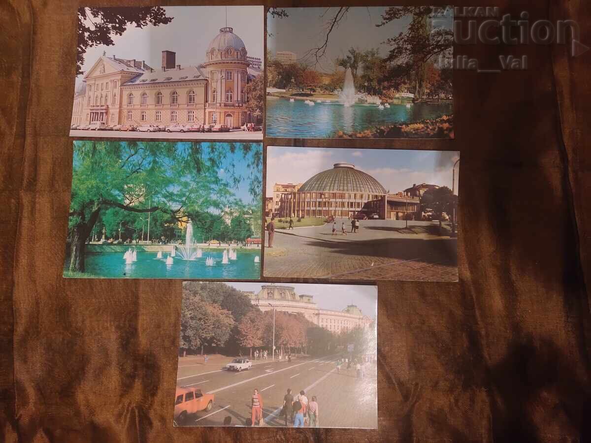 5 cărți poștale Sofia - Vederi emblematice din BZC de la 1 cent