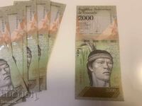 Lot 10 bancnote Venezuela 2000 bolivari UNC