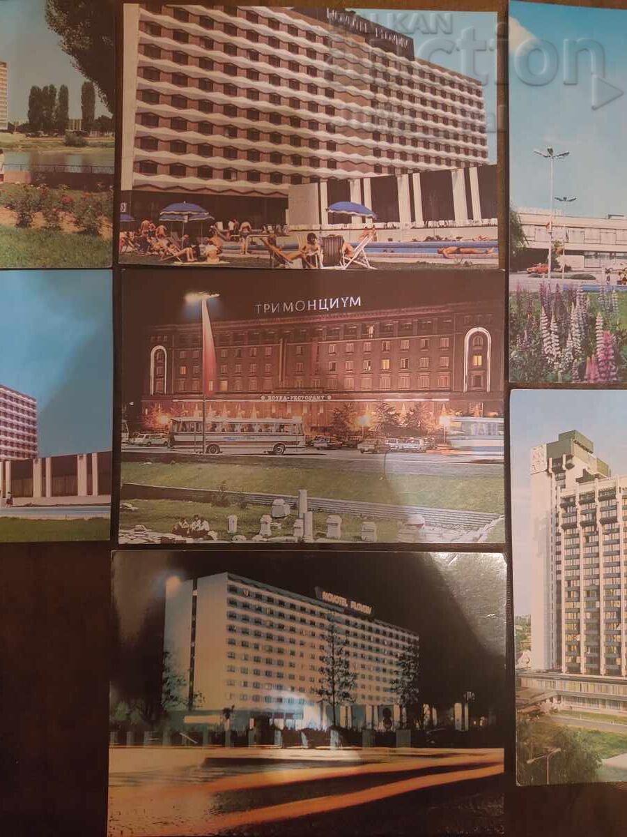 Licitație 7 cărți poștale - Plovdiv - hoteluri BZT de la 1 cent