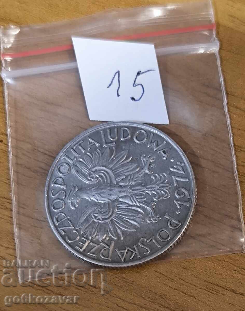 Licitație Polonia 5 zloți 1974 UNC !