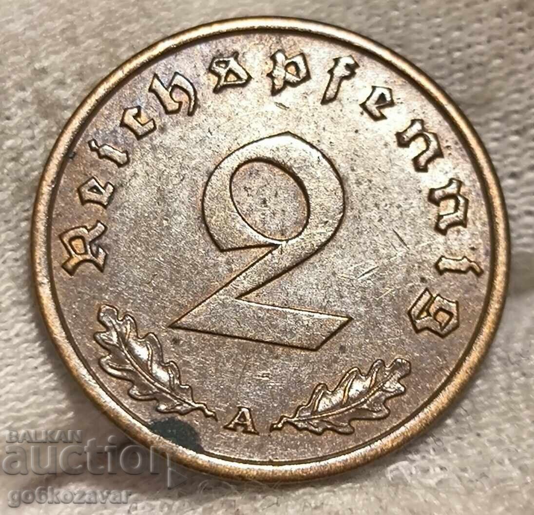 Germania al Treilea Reich 2 reichsfenning 1939 cu preț € 1.00 | 1.96 BGN