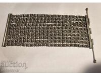 Brățară veche din argint din perioada Renașterii, secolul XIX, costum popular, perfectă
