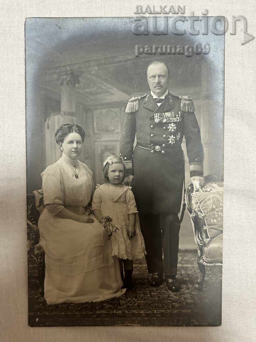 Carte poștală – Țările de Jos, 1910, familie regală