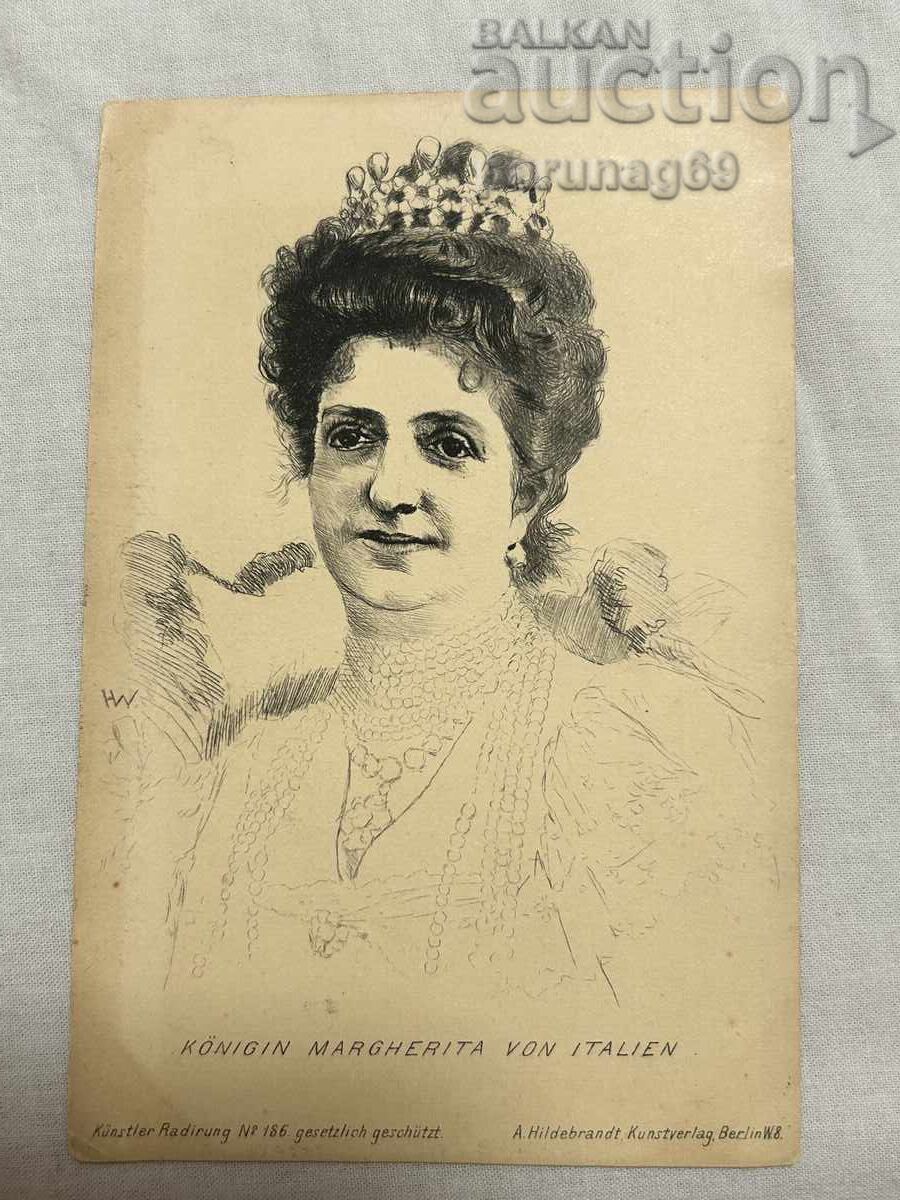 Carte poștală – Italia, 1905, Regina Margareta de Savoia