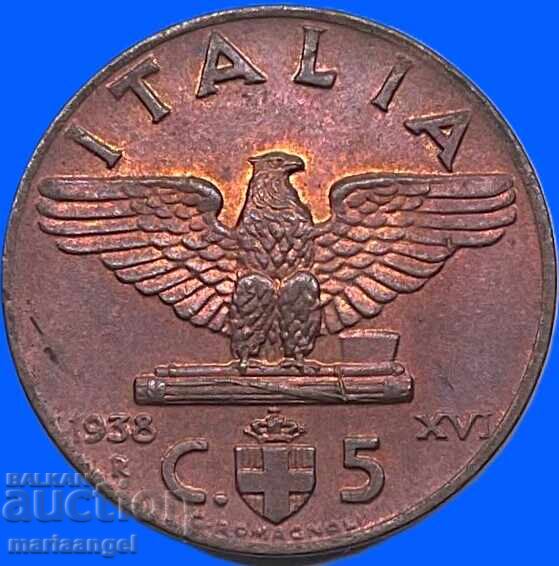 1938 5 centesimi Ιταλία Αετός χάλκινο