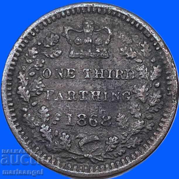 Μεγάλη Βρετανία 1/3 Farthing 1868 Victoria - Rare