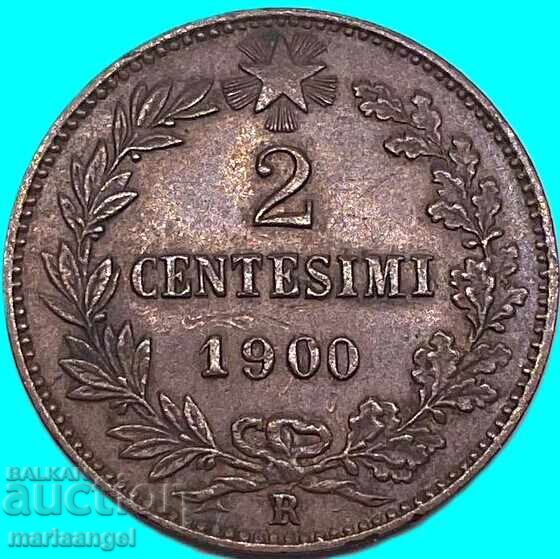 2 τσεντεσίμι 1900 Ιταλία Ουμβέρτος Α' 2